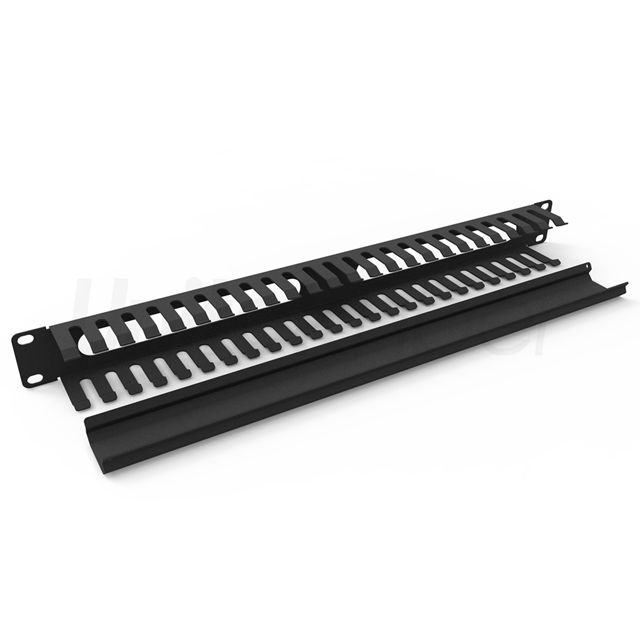 Fiber Optic Cable Manager|1U 19 Inch 24 Slots Single Side Cold Rolled Steel Cable Organizer