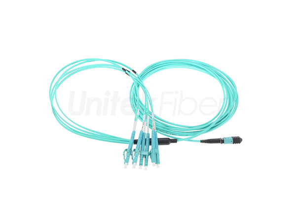 MPO/MTP Fiber Cable|Fiber Optic Patch Cord MPO/MTP-12*LC Duplex 24 Cores Multi-mode OM3 OFNP|LSZH