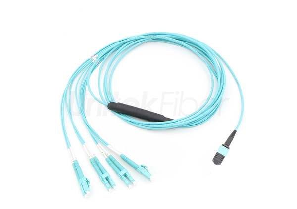 MPO/MTP Fiber Cable|Fiber Optic Patch Cord MPO/MTP-12*LC Duplex 24 Cores Multi-mode OM3 OFNP|LSZH