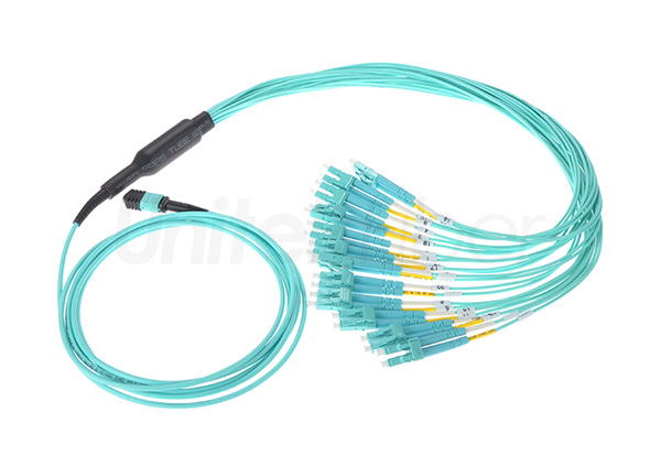 MPO/MTP Fiber Cable|Fiber Optic Patch Cord MPO/MTP-12*LC Duplex 24 Cores Multi-mode OM3 OFNP|LSZH