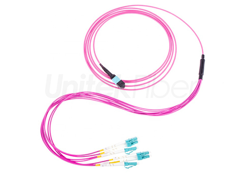 MTP MPO Fiber Cable|Breakout MPO/MTP-LC Fiber Optic Patch Cord 8C MM OM4 PVC|OFNP