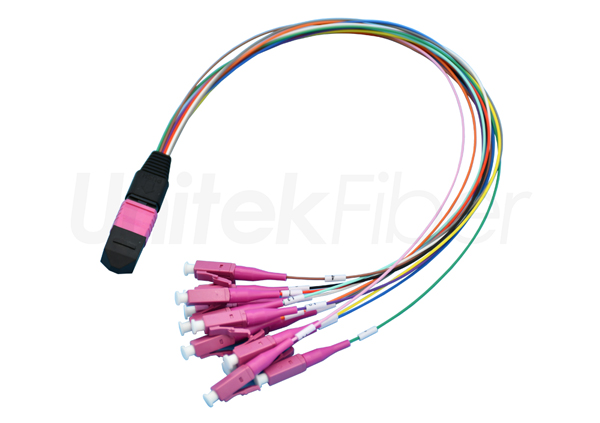 mtp lc fiber optic patch cord 12c mm om4 ofnr