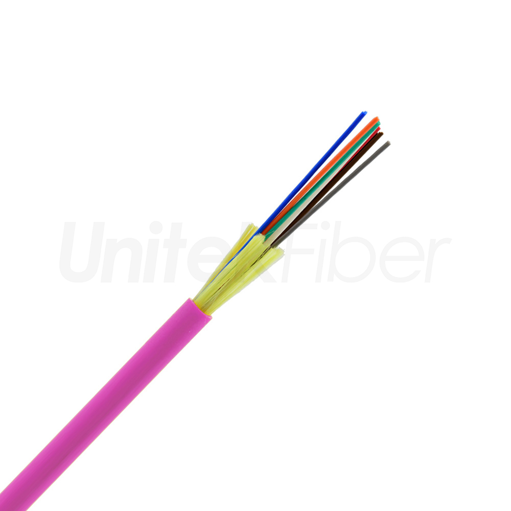 Indoor|Outdoor Fiber Optic Drop Cable| 6Fiber Multimode OM4 Drop Cable 0.9mm Tight Buffer PVC Riser Rating 5.2mm